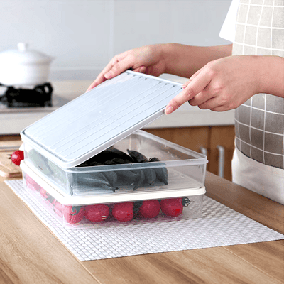 Boîte de rangement - FoodSaverBox™ - Carré gris - Cuisine infinie