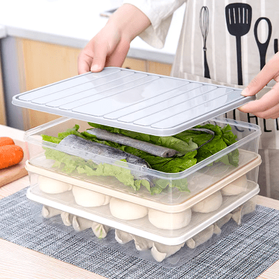 Boîte de rangement - FoodSaverBox™ - Carré gris - Cuisine infinie
