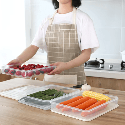 Boîte de rangement - FoodSaverBox™ - Carré blanc - Cuisine infinie