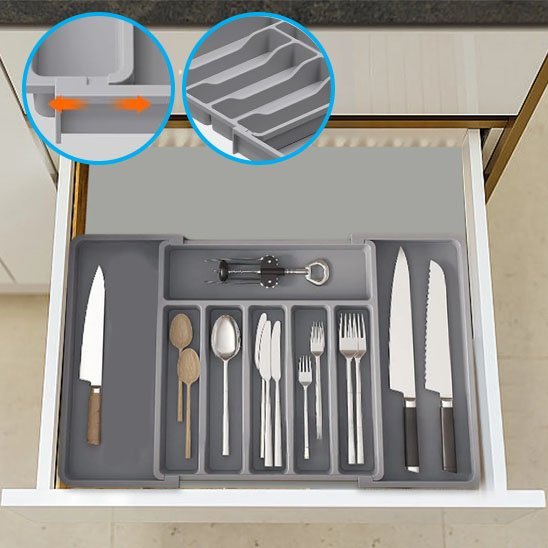 Range couvert | Élégant Gain de Place - Cuisine infinie