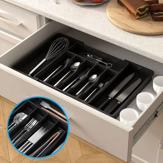 Range couvert | Élégant Gain de Place - Cuisine infinie