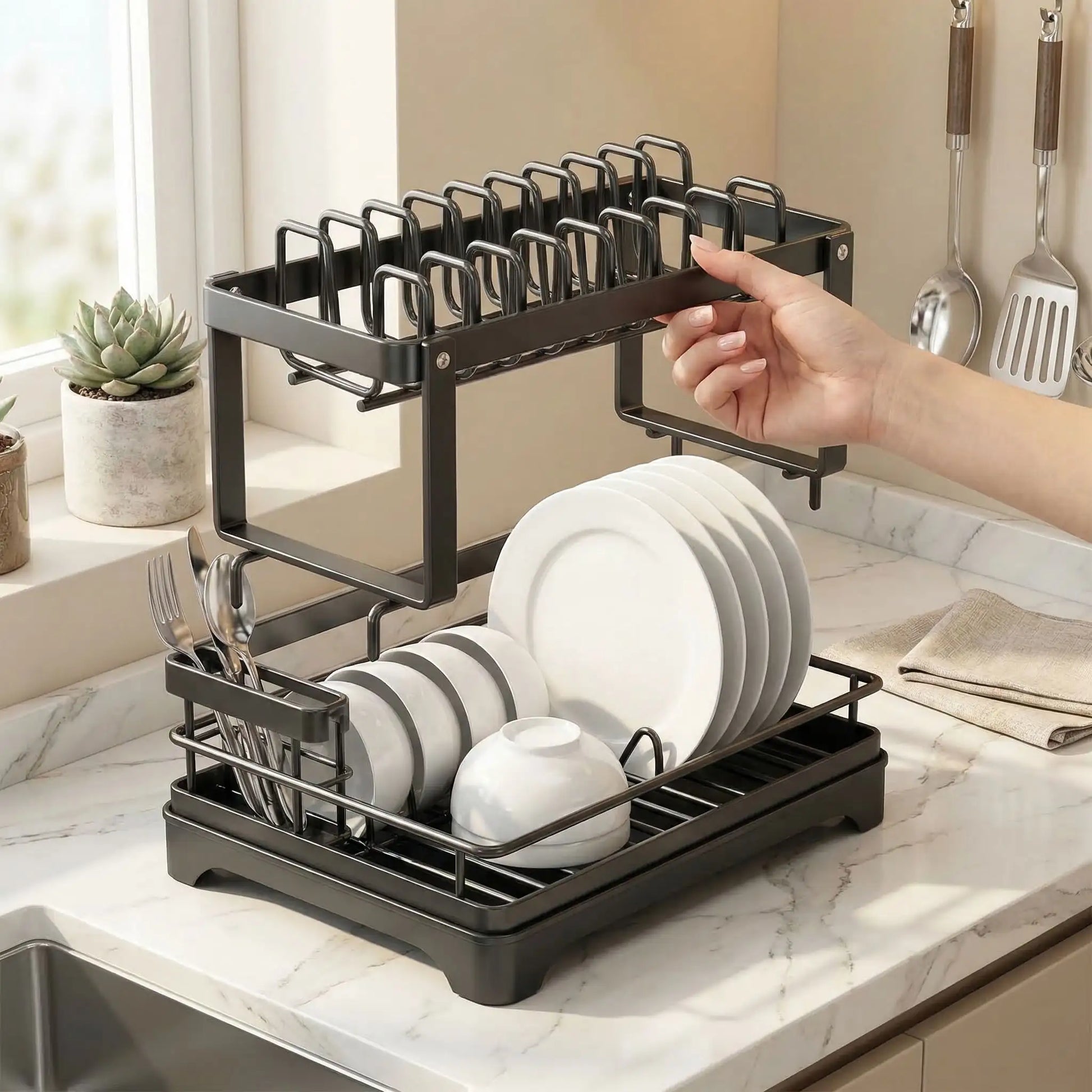 egouttoir vaisselle | 2 étages extensible - Cuisine infinie