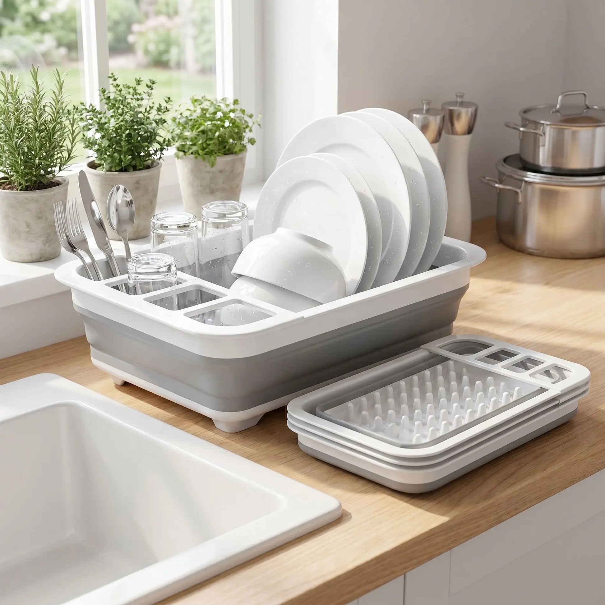 égouttoir à vaisselle | Pliable Gain de Place - Cuisine infinie
